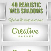 40 realistic web shadows icon
