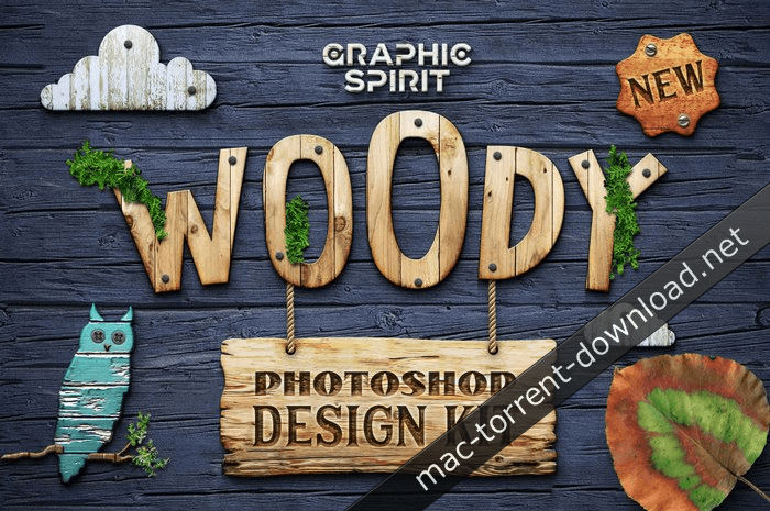 Woody Photoshop Design Kit