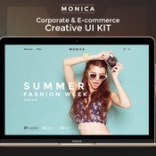 Evatheme monica ui kit web elements ecommerce icons psd bundle icon