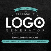 Graphicboom ultimate logo generator frames labels icons shapes and fonts icon