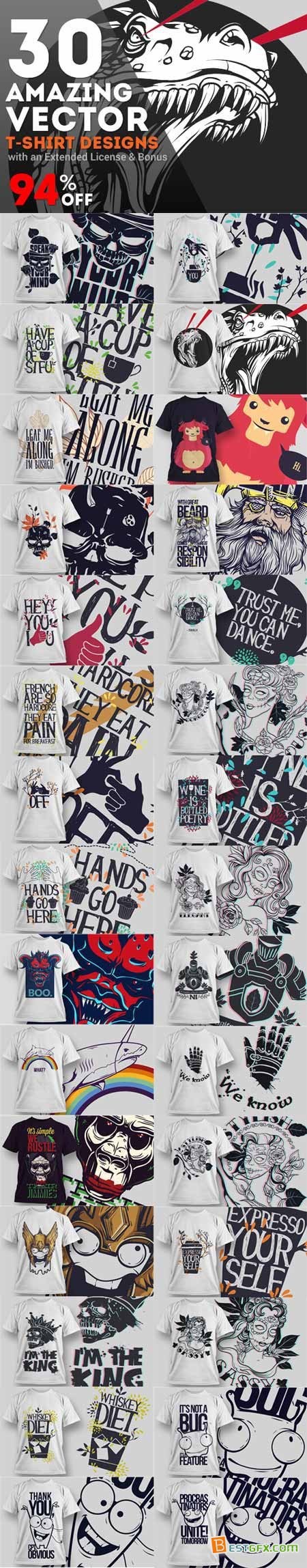 graphicriver_30_amazing_vector_t_shirt_designs_with_an_extended_license_and_bonus_cap