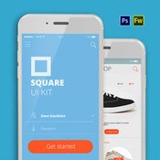 Newface square ui kit by alexey makarov ai eps png psd icon