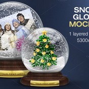 Snow globe mockup icon