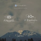 Themmed blueprint ui template for sketch icon