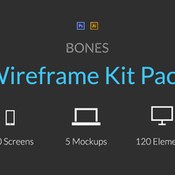 Webdonut bones wireframe kit pack app web elements bundle icon