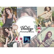 100 vintage photoshop actions icon