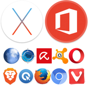 Os x el capitan 10 11 6 and ms office vl 15 23 and mac antiviruses and browsers icon