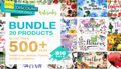 Watercolor mega bundle 20 sets with over 500 graphics icon