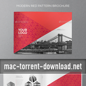 Modern red pattern brochure 16132872 plantilla indd icon icon