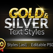 Creativemarket 50 Gold and Silver Text Styles 46314 icon