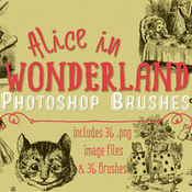 Creativemarket Alice In Wonderland Photoshop Brushe 219125 icon