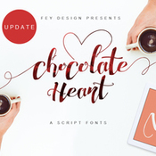 Chocolate heart script font 399552 icon
