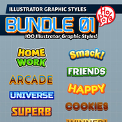 100 illustrator graphic styles bundle 01 10424817 icon