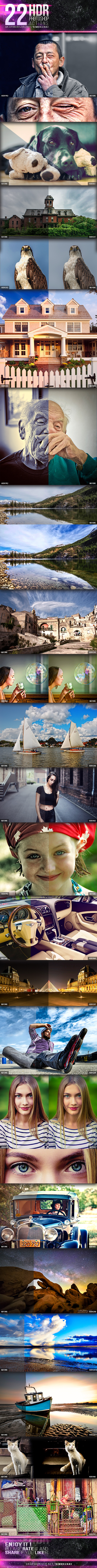 22 HDR Photoshop Actions V2