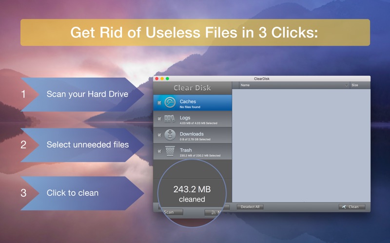 Clear Disk Space: ClearDisk Screenshot 3