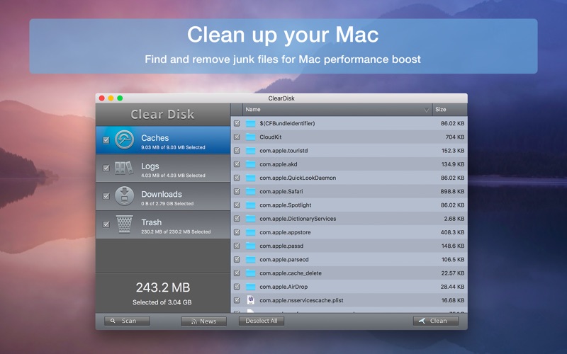 Clear Disk Space: ClearDisk Screenshot 1