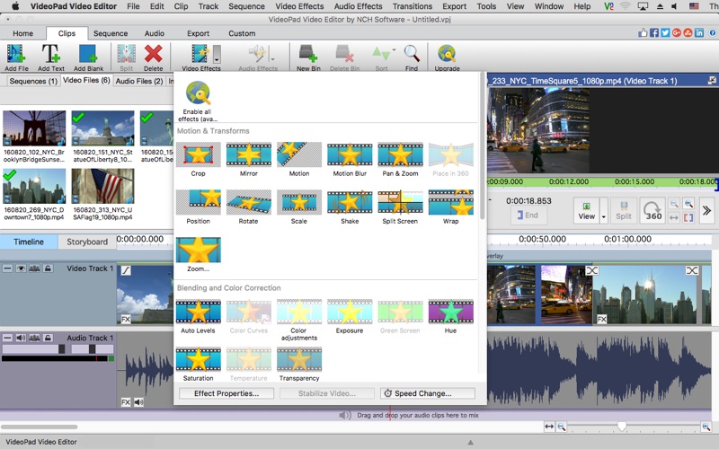 VideoPad Video Editor Screenshot 3