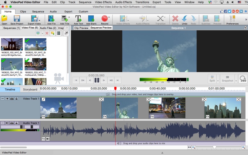 VideoPad Video Editor Screenshot 2