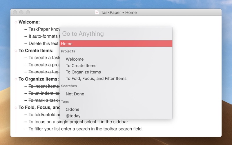 TaskPaper – Plain text to-dos Screenshot 3