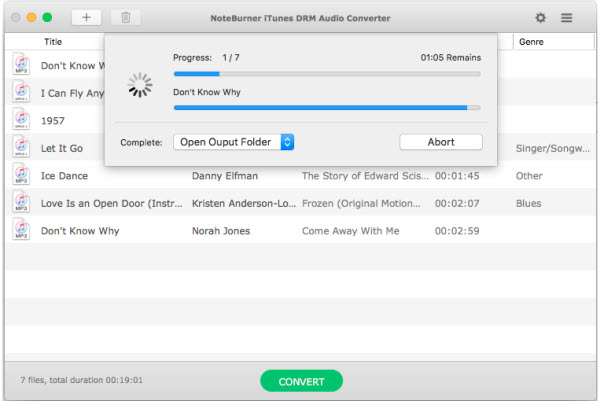 NoteBurner iTunes DRM Audio Converter 247 Screenshot 03 ikzebln