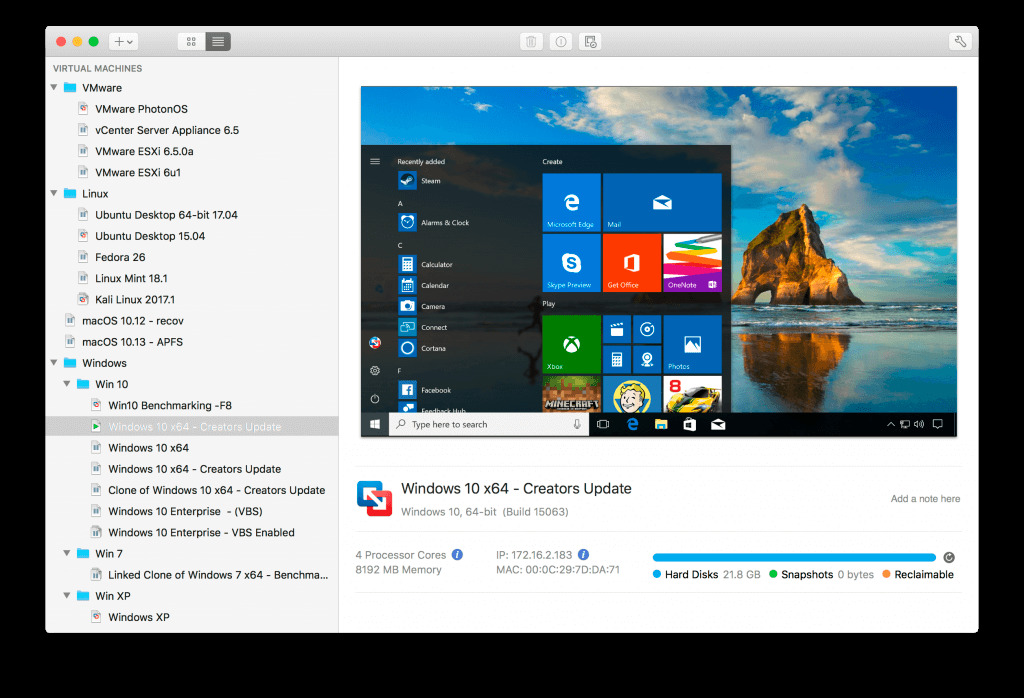 VMware Fusion Pro 1150 Build 14634996 Screenshot 02 dzysyfn